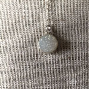 White Druzy Necklace